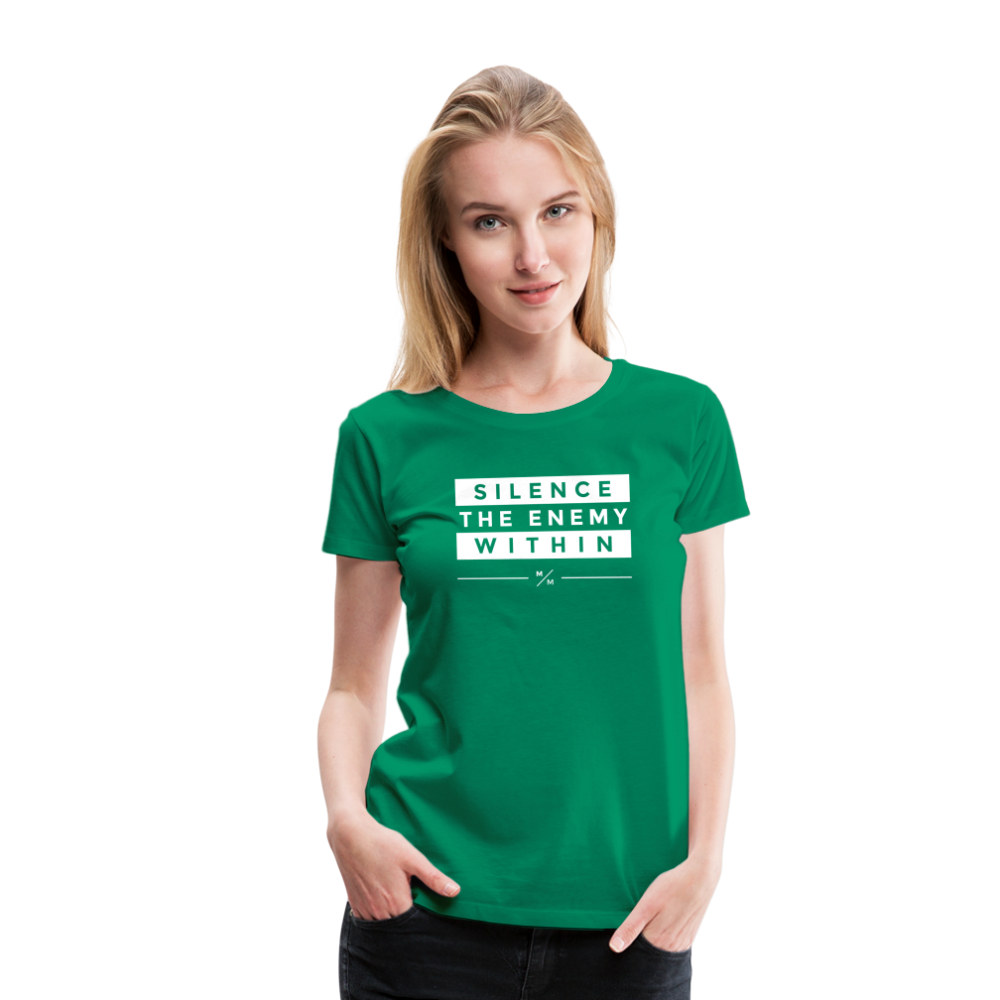 Silence The Enemy Within- Women’s Premium T-Shirt - kelly green