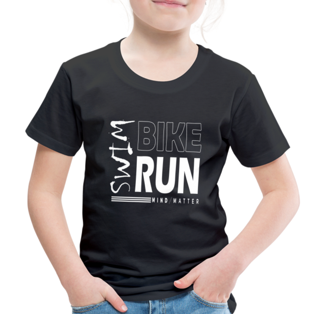 Swim-Bike-Run- Toddler Premium T-Shirt - black