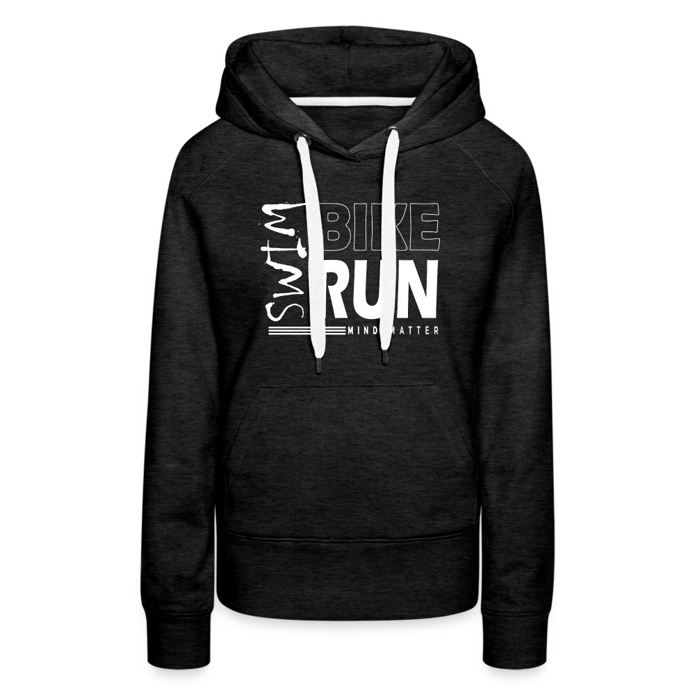 Swim-Bike-Run- Women’s Premium Hoodie - charcoal grey
