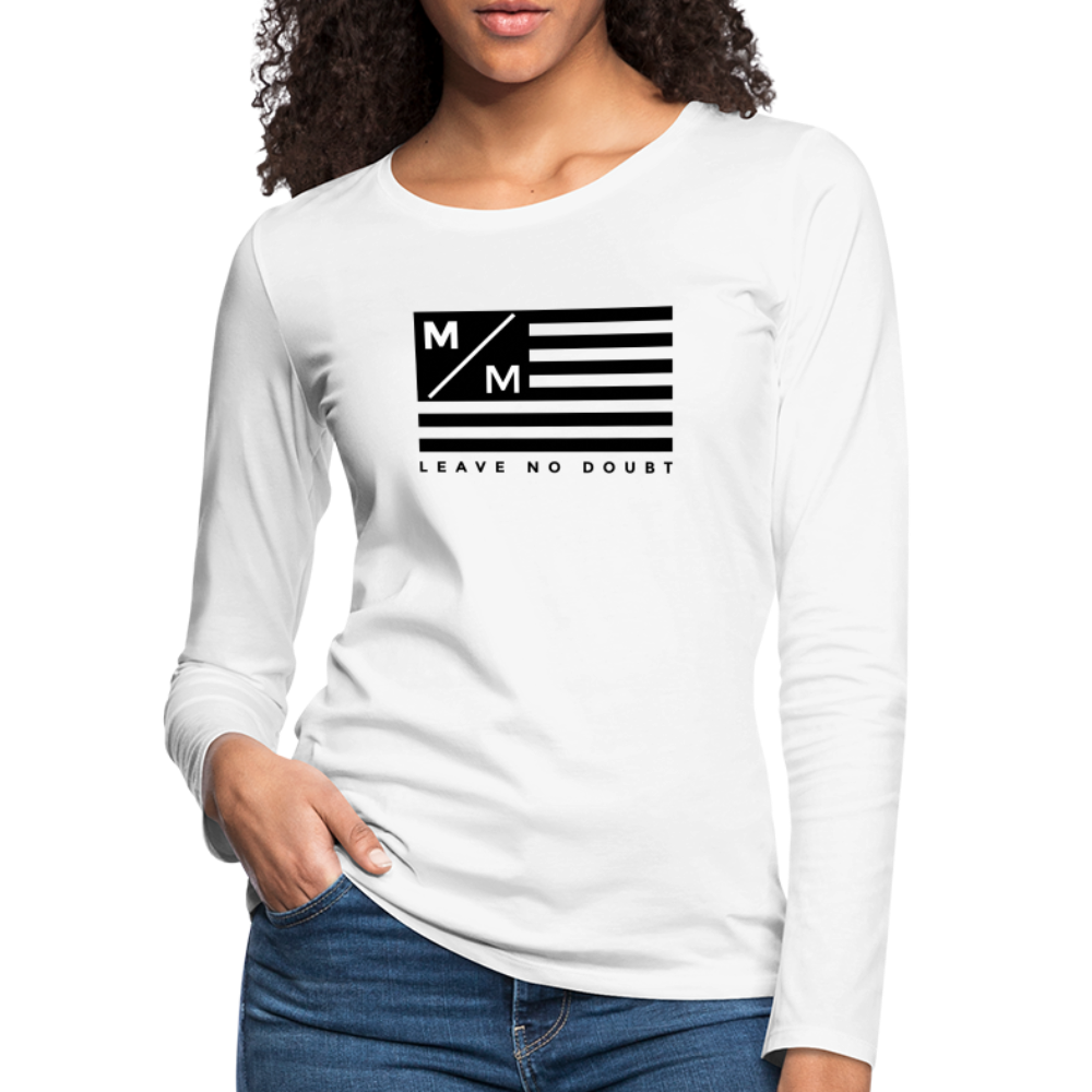 MM Flag LND- Women's Premium Long Sleeve T-Shirt FP - white