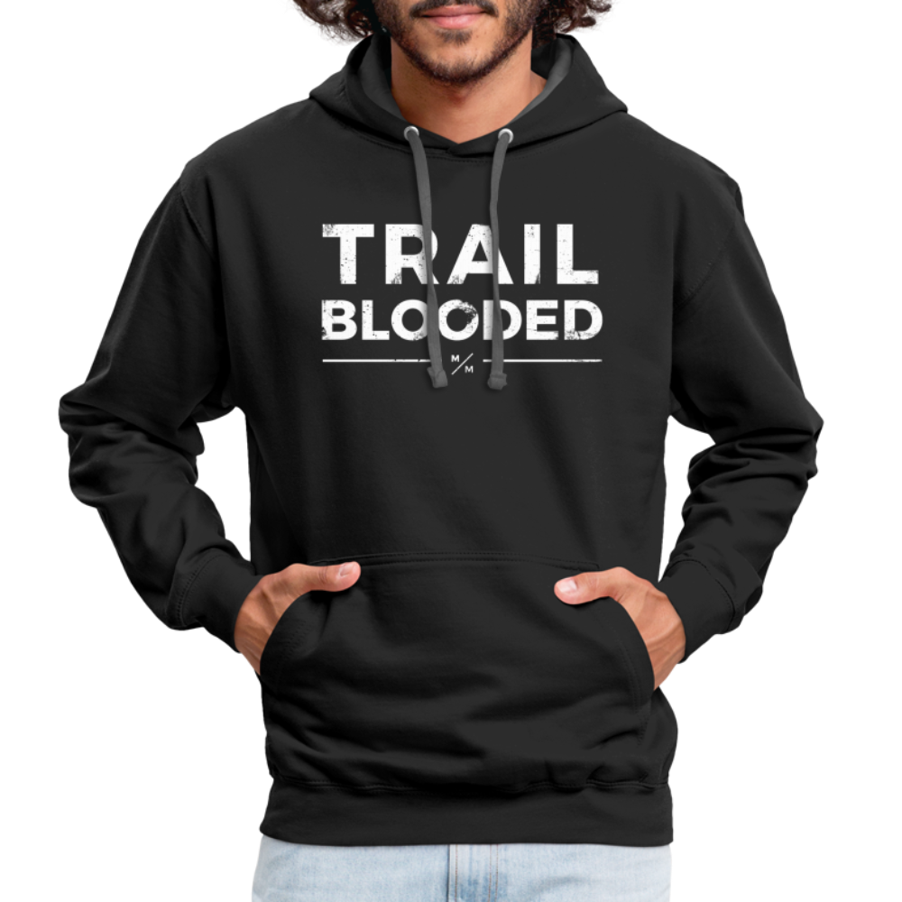 Trail Blooded- Unisex Contrast Hoodie - black/asphalt