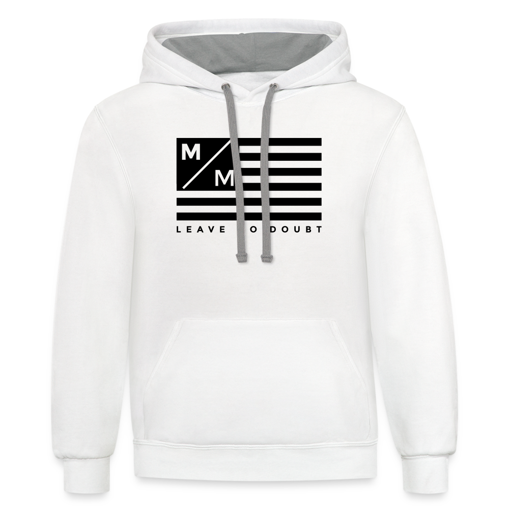 MM Flag LND- Unisex Contrast Hoodie FP - white/gray