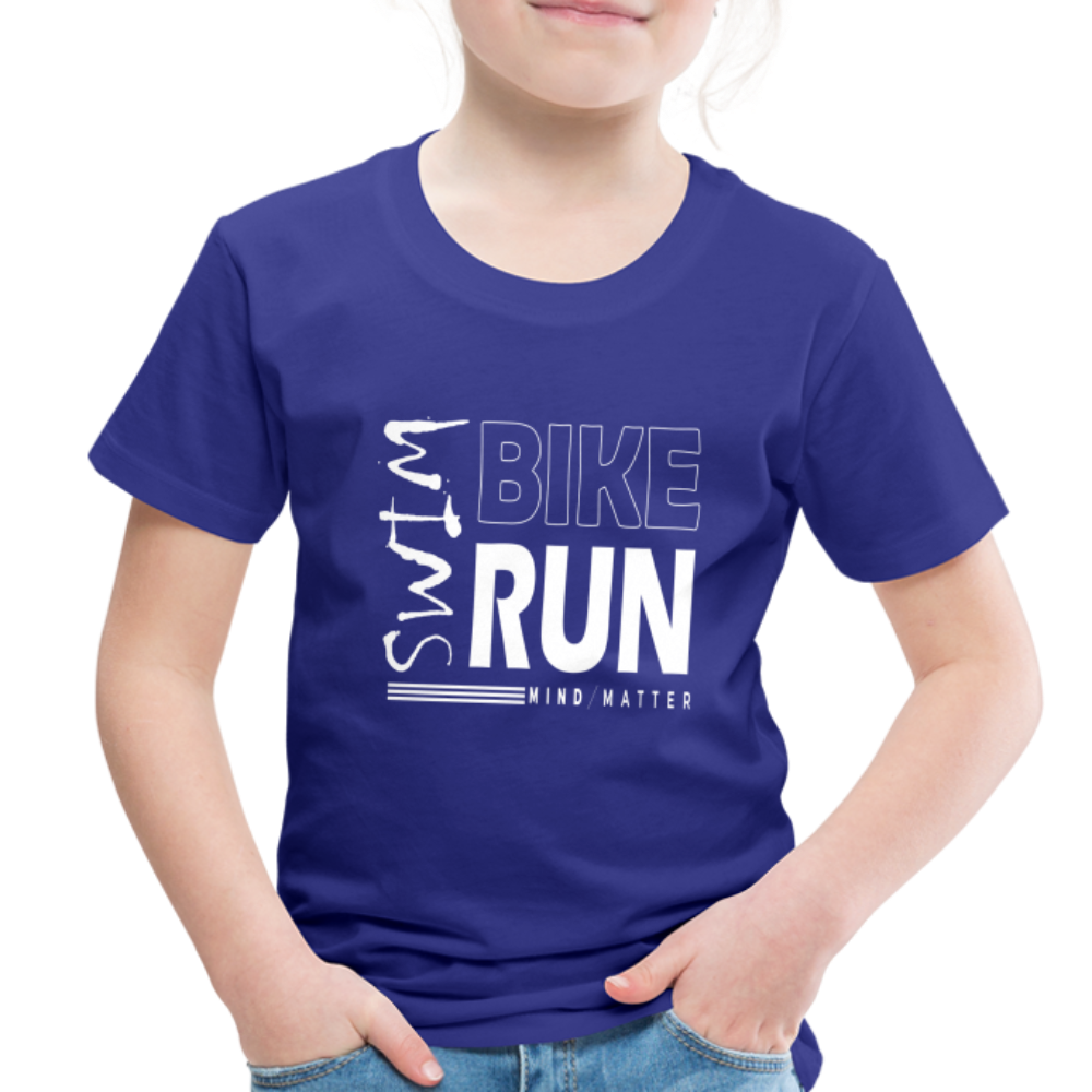Swim-Bike-Run- Toddler Premium T-Shirt - royal blue