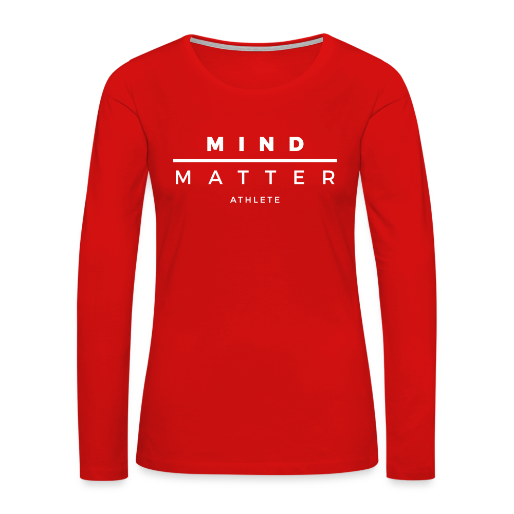 MM Athlete- Women's Premium Long Sleeve T-Shirt - red