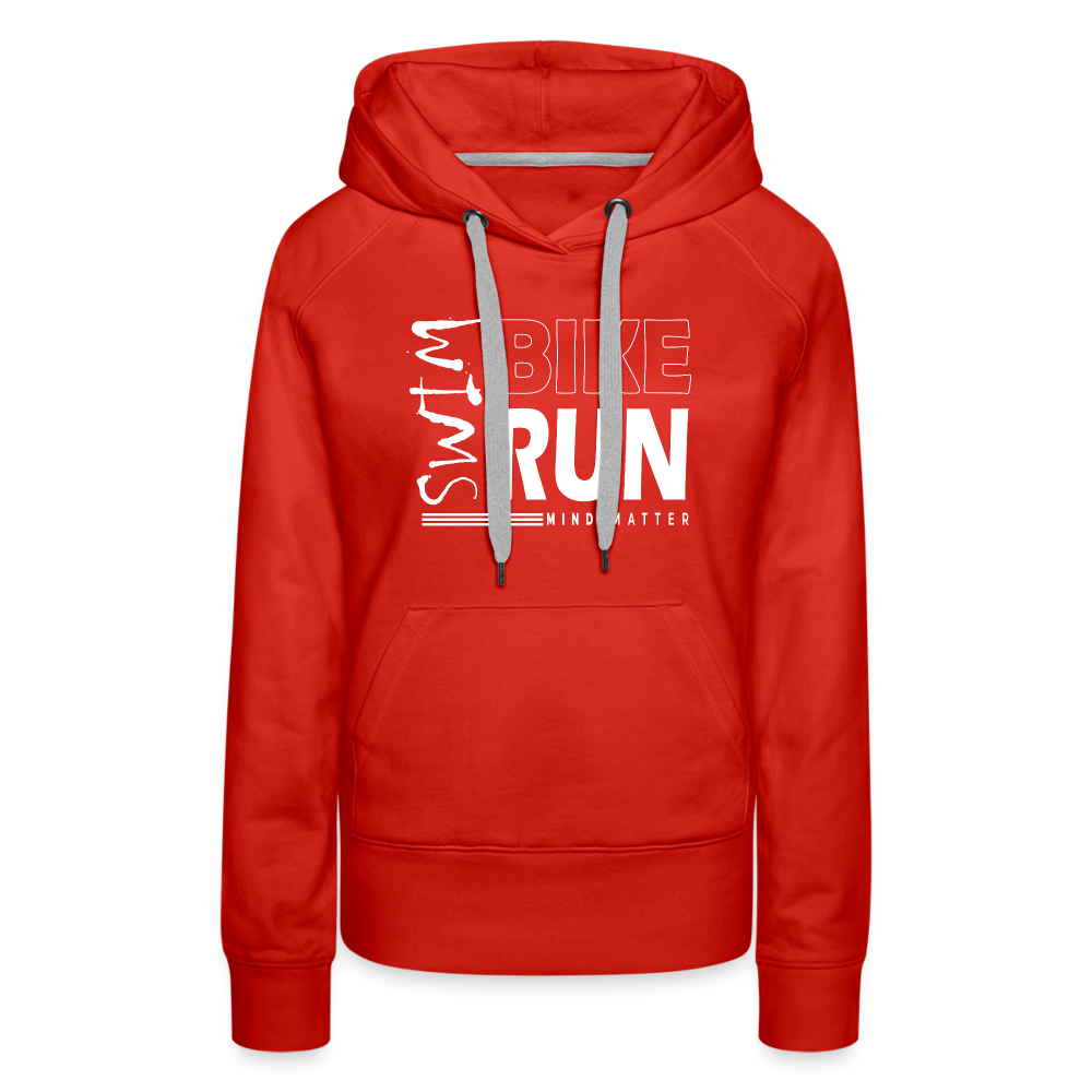 Swim-Bike-Run- Women’s Premium Hoodie - red