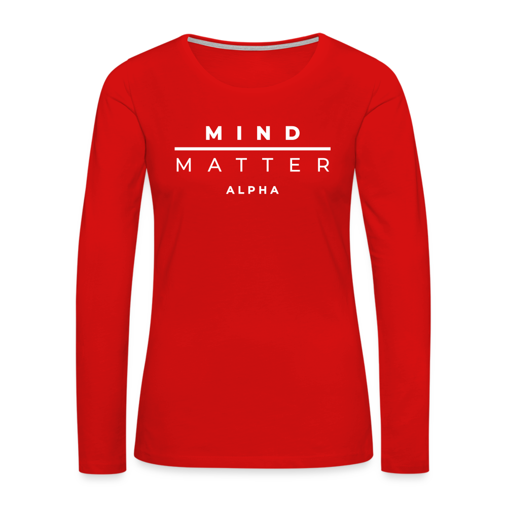 MM Alpha- Women's Premium Long Sleeve T-Shirt - red