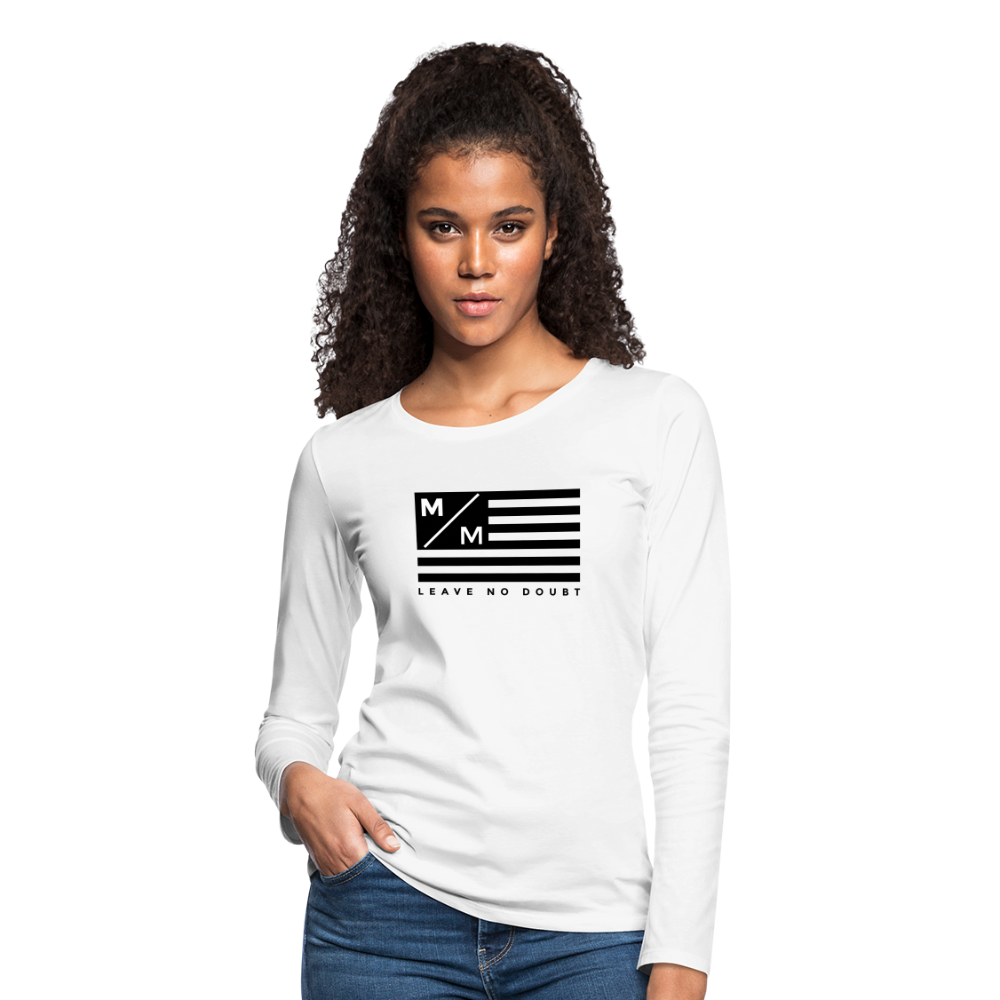MM Flag LND- Women's Premium Long Sleeve T-Shirt FP - white