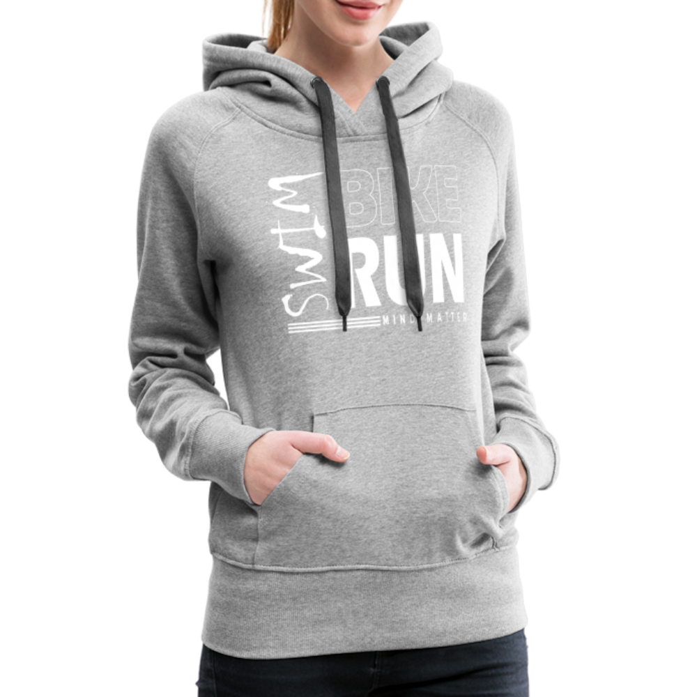 Swim-Bike-Run- Women’s Premium Hoodie - heather grey
