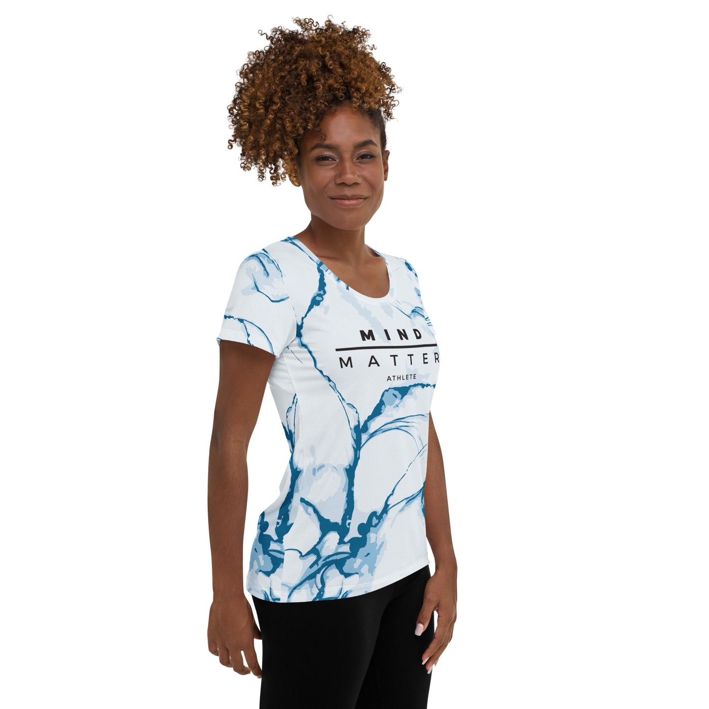 MM Marble- Women's Athletic T-shirt