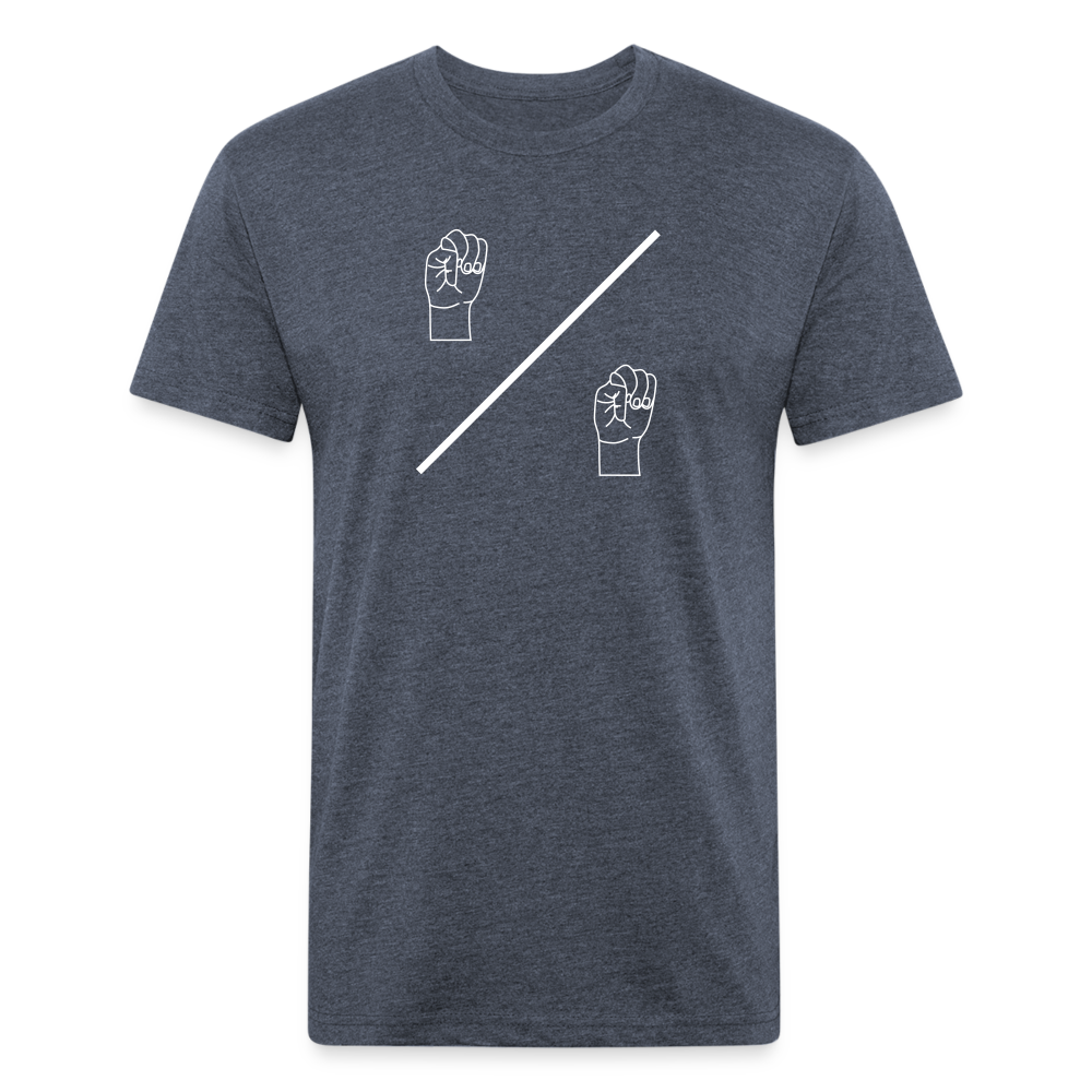 Sign M/M- Fitted Cotton/Poly T-Shirt - heather navy