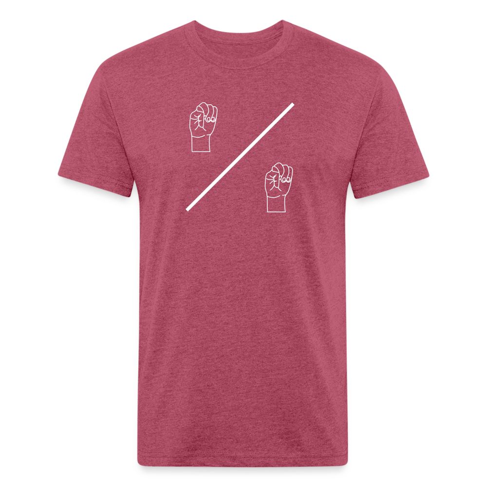 Sign M/M- Fitted Cotton/Poly T-Shirt - heather burgundy