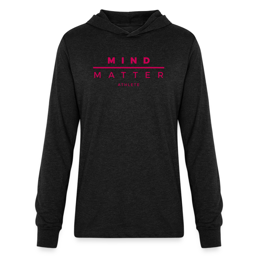 MM Athlete Pink - Unisex Long Sleeve Hoodie Shirt - heather black