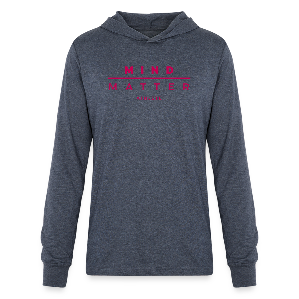 MM Athlete Pink - Unisex Long Sleeve Hoodie Shirt - heather navy