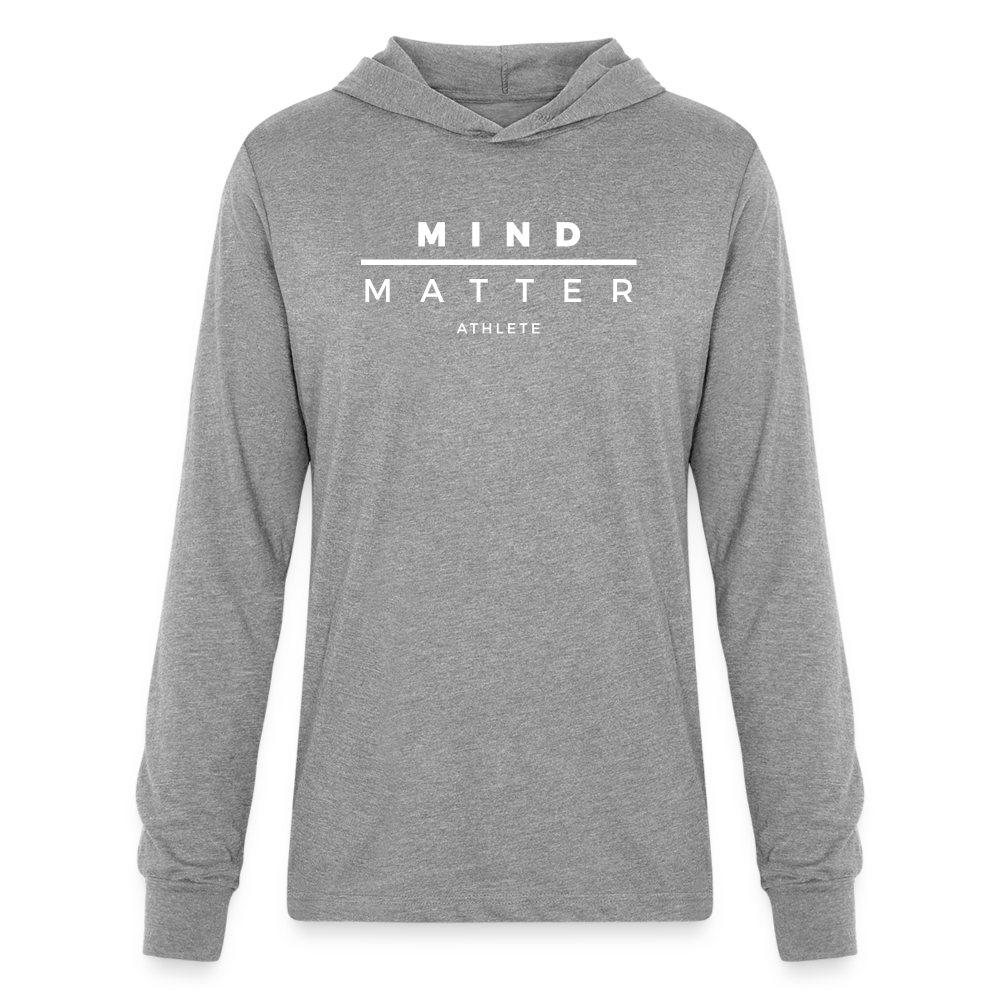 MM Athlete White- Unisex Long Sleeve Hoodie Shirt - heather grey
