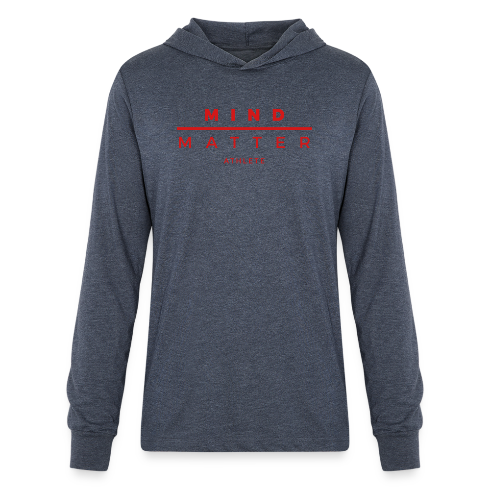 MM Athlete Red- Unisex Long Sleeve Hoodie Shirt - heather navy