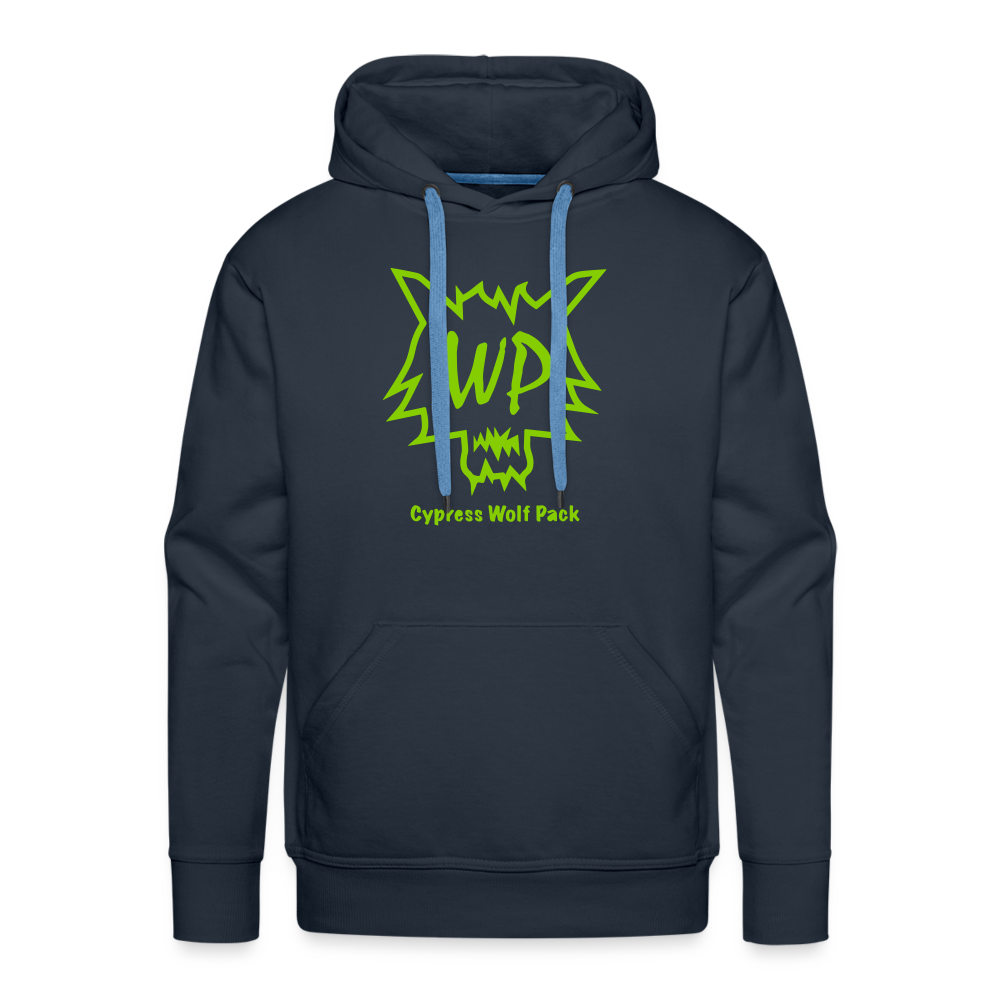 Cypress Wolf Pack Green- Men’s Premium Hoodie - navy