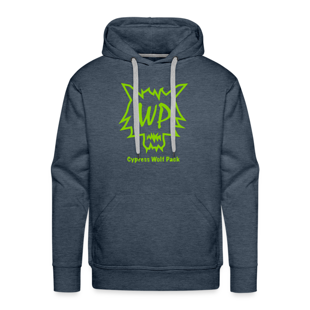 Cypress Wolf Pack Green- Men’s Premium Hoodie - heather denim