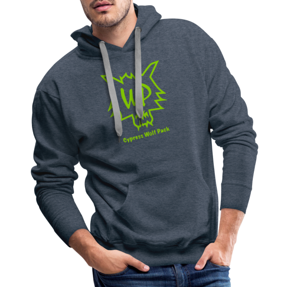 Cypress Wolf Pack Green- Men’s Premium Hoodie - heather denim