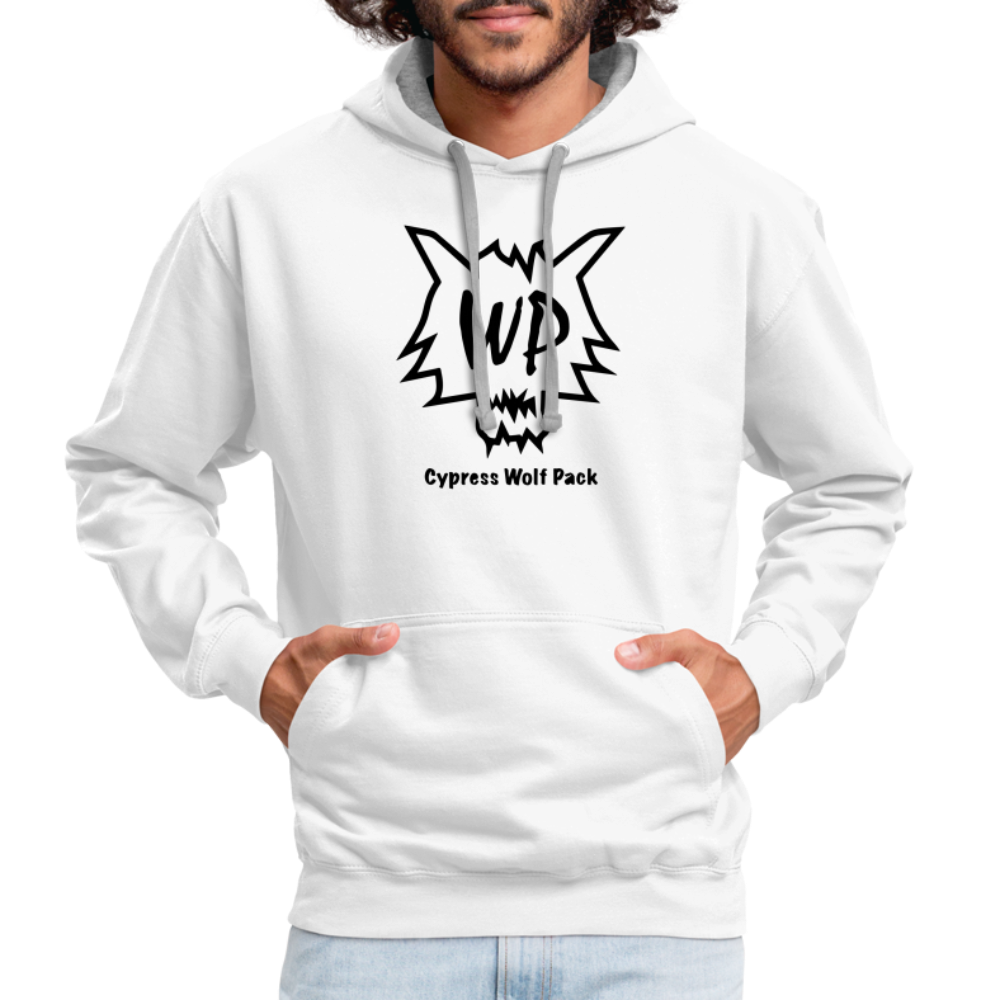 Cypress Wolf Pack- UNISEX Contrast Hoodie - white/gray