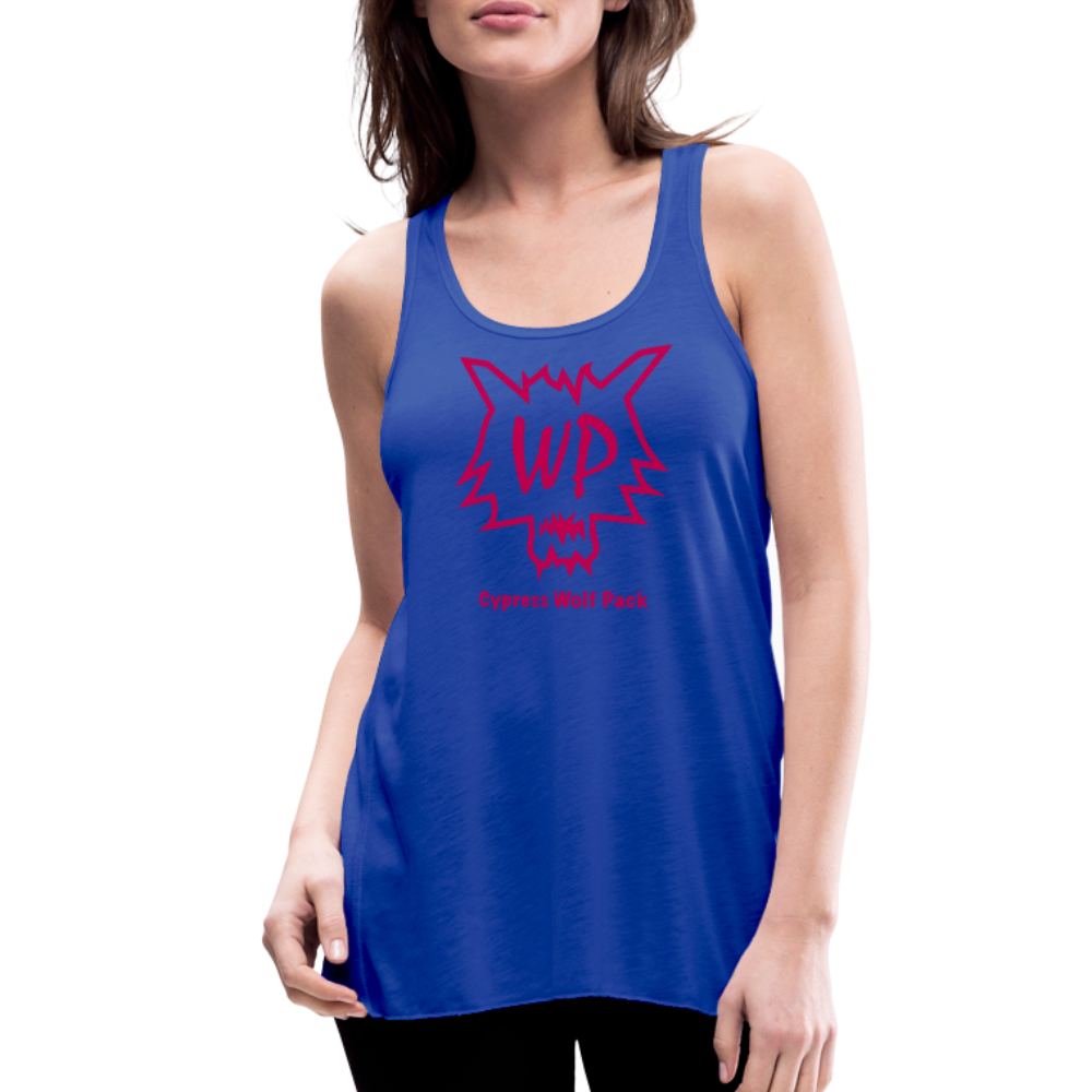 Cypress Wolf Pack Pink- Women's Flowy Tank Top by Bella - royal blue