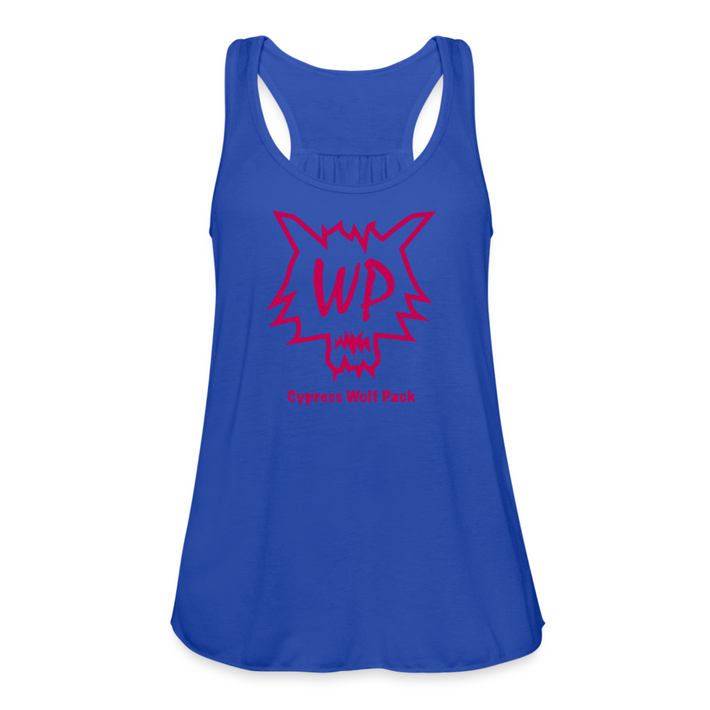 Cypress Wolf Pack Pink- Women's Flowy Tank Top by Bella - royal blue