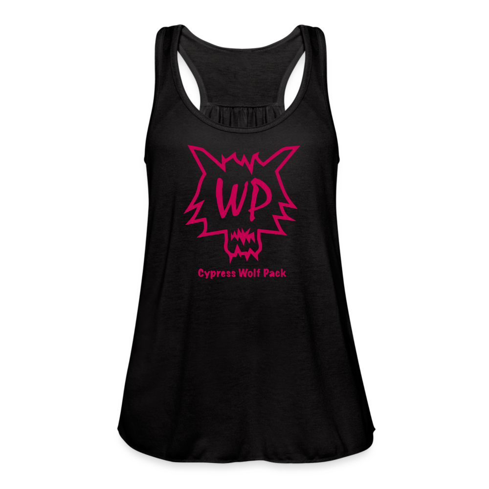 Cypress Wolf Pack Pink- Women's Flowy Tank Top by Bella - black