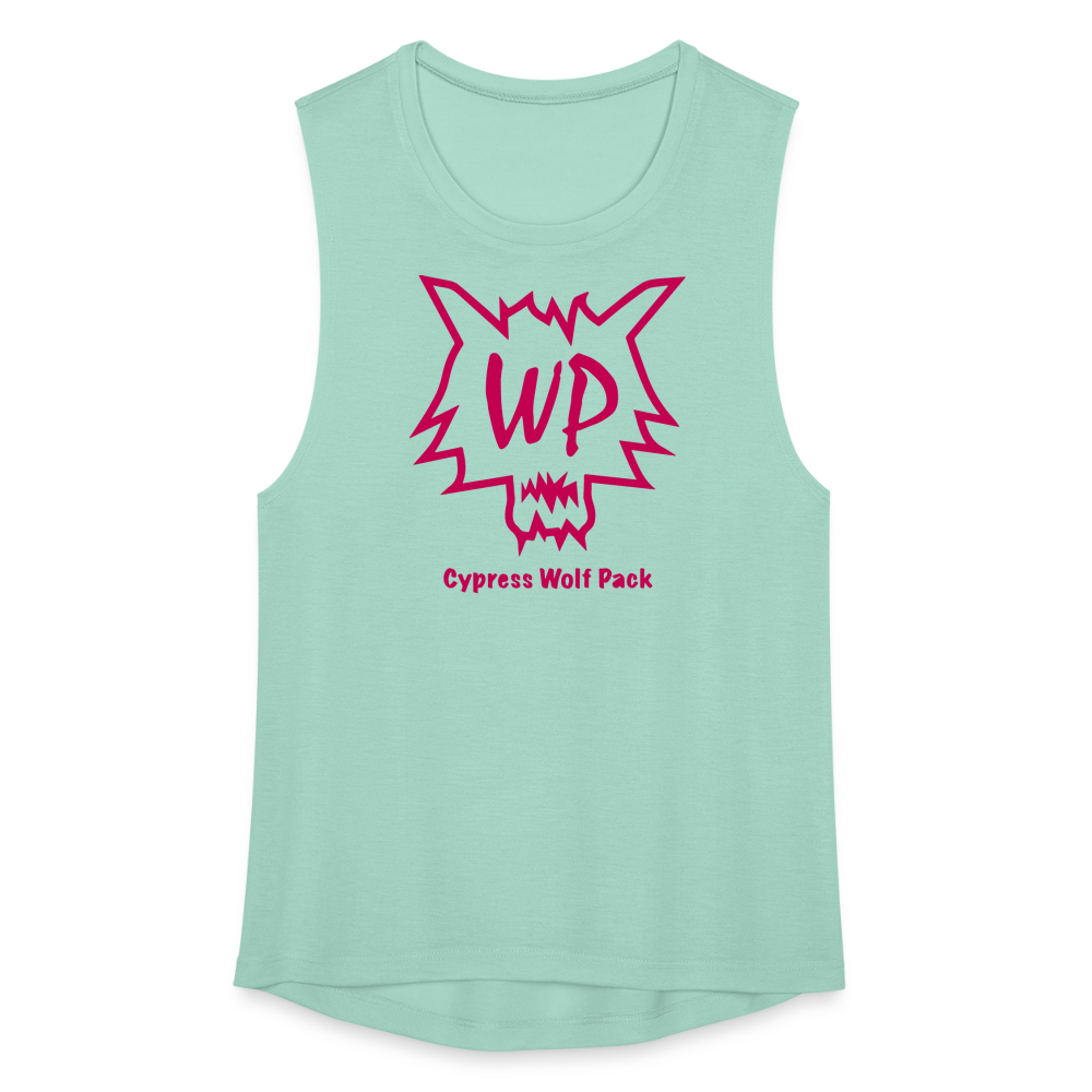 Cypress Wolf Pack Pink- Women's Flowy Muscle Tank - dusty mint blue