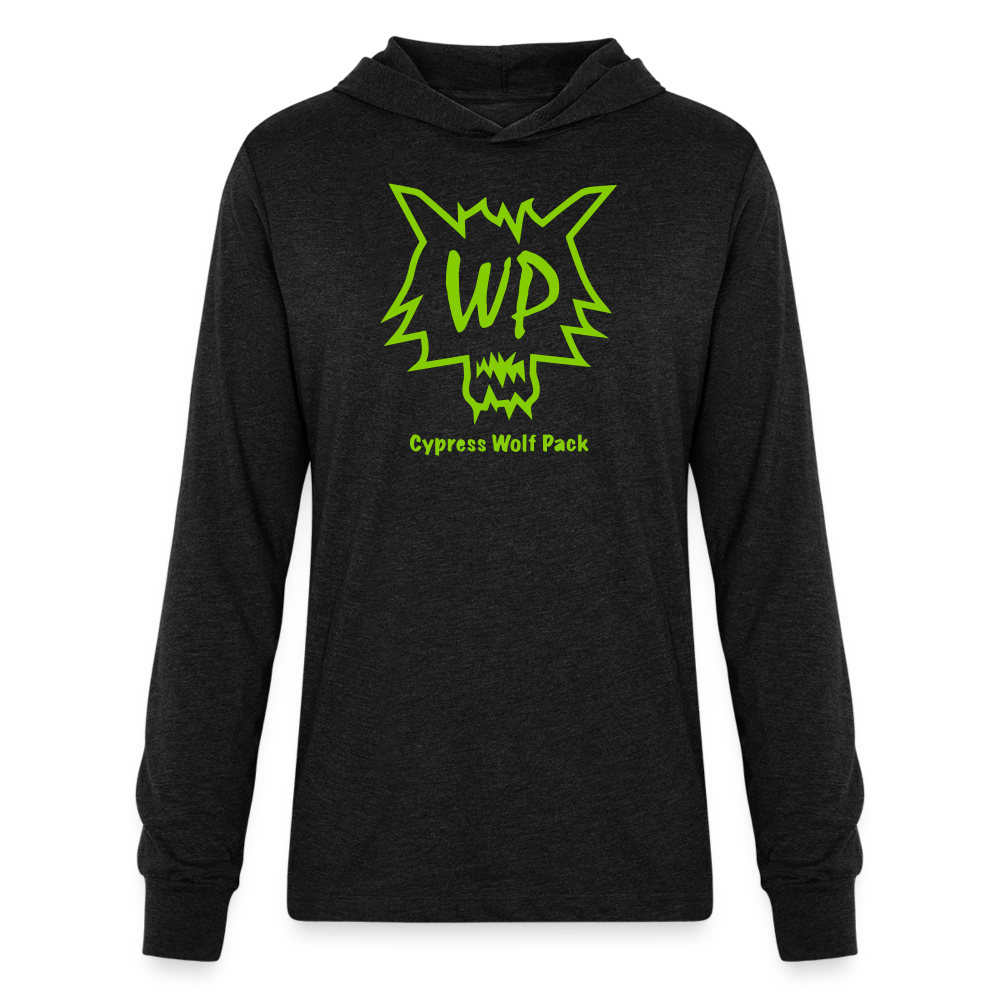 Cypress Wolf Pack Green- Unisex Long Sleeve Hoodie Shirt - heather black