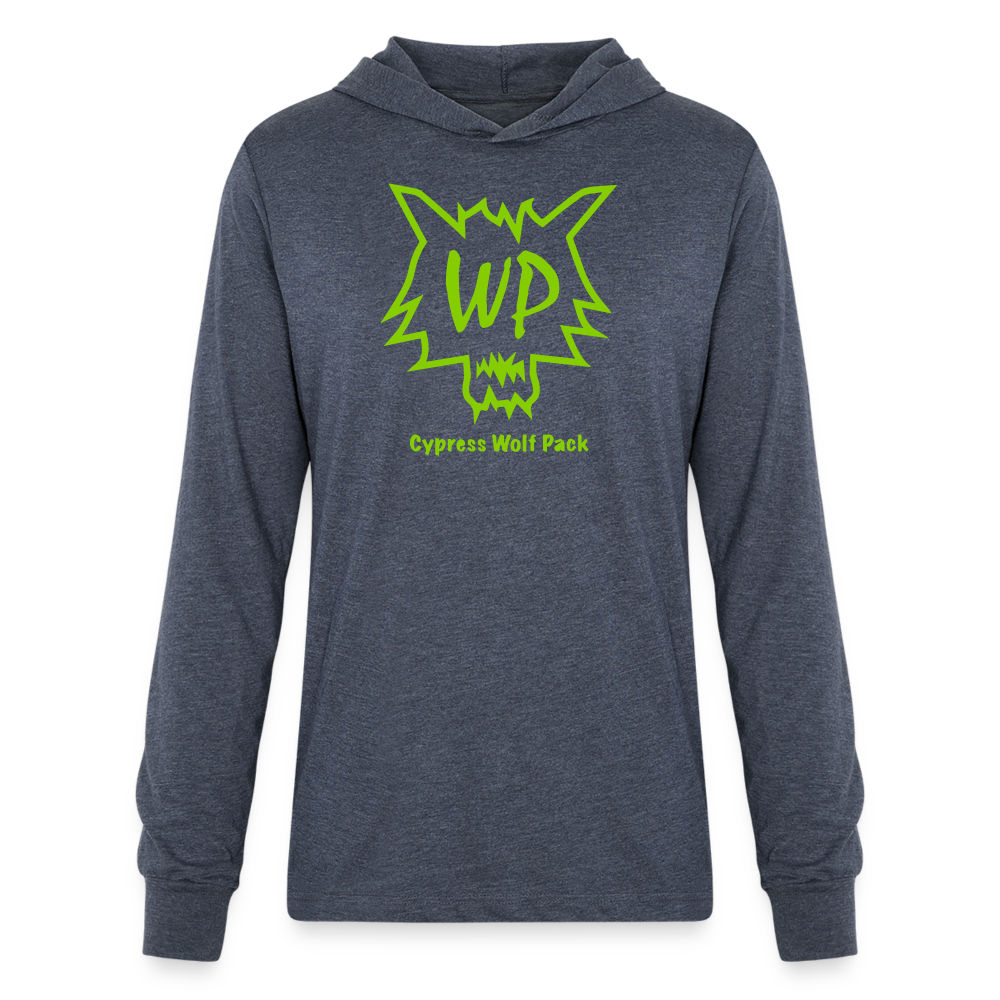 Cypress Wolf Pack Green- Unisex Long Sleeve Hoodie Shirt - heather navy