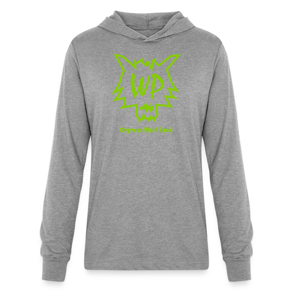 Cypress Wolf Pack Green- Unisex Long Sleeve Hoodie Shirt - heather grey
