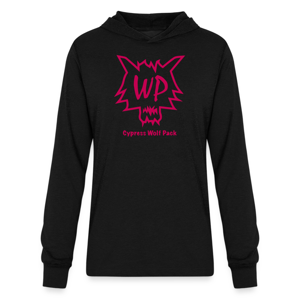 Cypress Wolf Pack Pink- Unisex Long Sleeve Hoodie Shirt - black