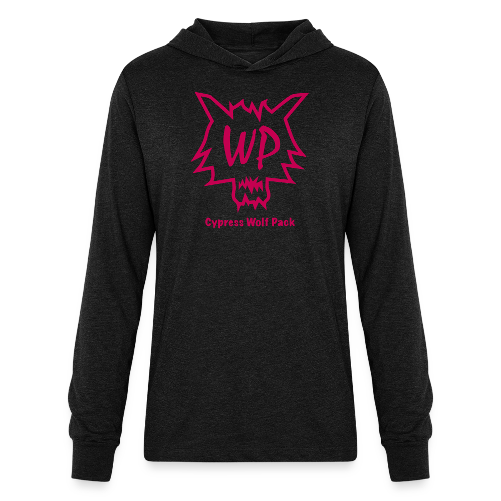 Cypress Wolf Pack Pink- Unisex Long Sleeve Hoodie Shirt - heather black