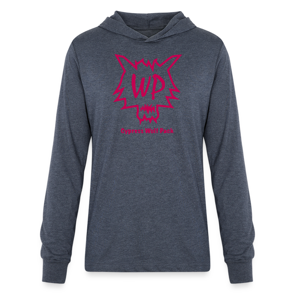 Cypress Wolf Pack Pink- Unisex Long Sleeve Hoodie Shirt - heather navy