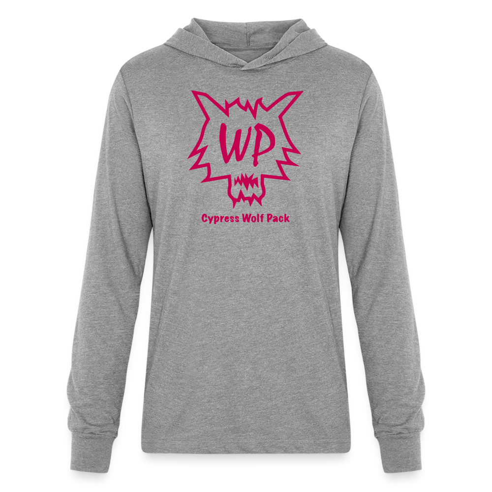 Cypress Wolf Pack Pink- Unisex Long Sleeve Hoodie Shirt - heather grey