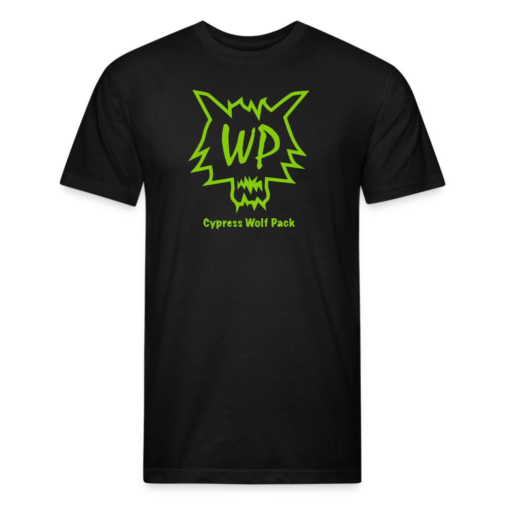 Cypress Wolf Pack Green- UNISEX Fitted Cotton/Poly T-Shirt - black