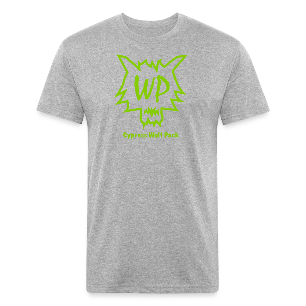 Cypress Wolf Pack Green- UNISEX Fitted Cotton/Poly T-Shirt - heather gray