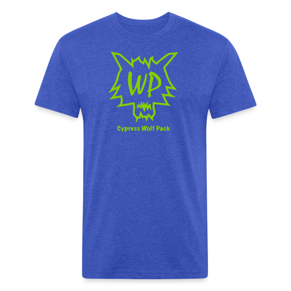 Cypress Wolf Pack Green- UNISEX Fitted Cotton/Poly T-Shirt - heather royal
