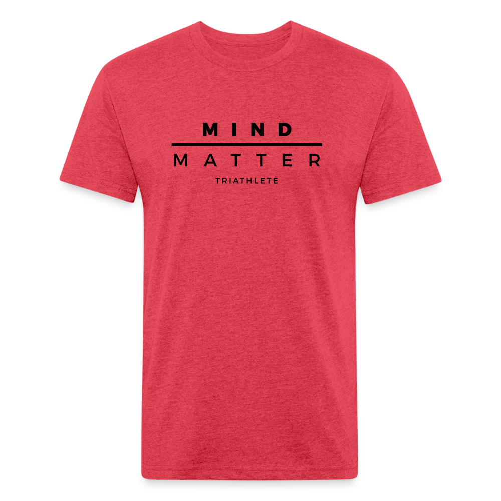 TRI B- Fitted Cotton/Poly T-Shirt by Next Level - heather red