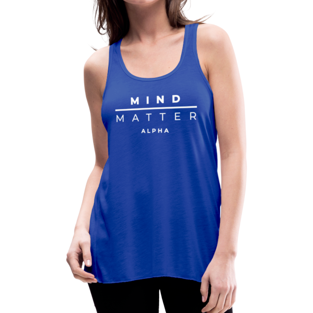 MM Alpha- Women's Flowy Tank Top by Bella - royal blue