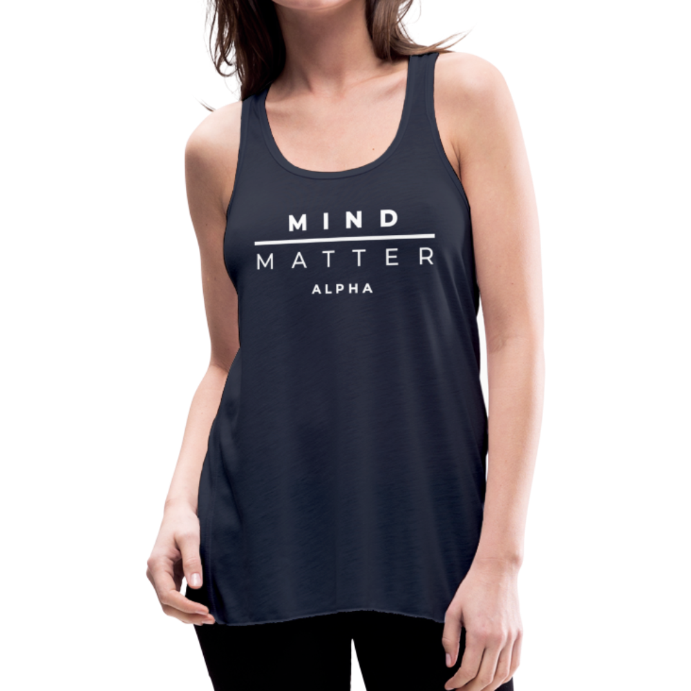 MM Alpha- Women's Flowy Tank Top by Bella - navy