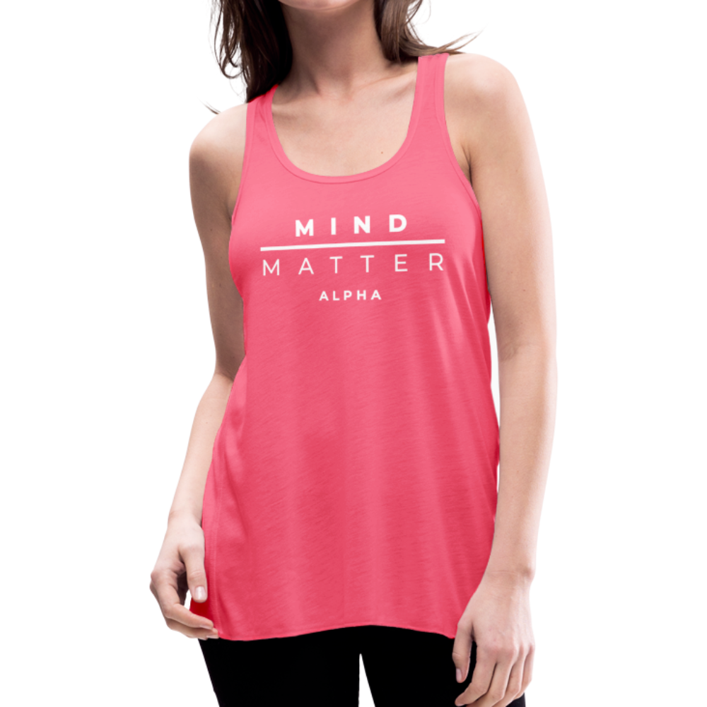 MM Alpha- Women's Flowy Tank Top by Bella - neon pink