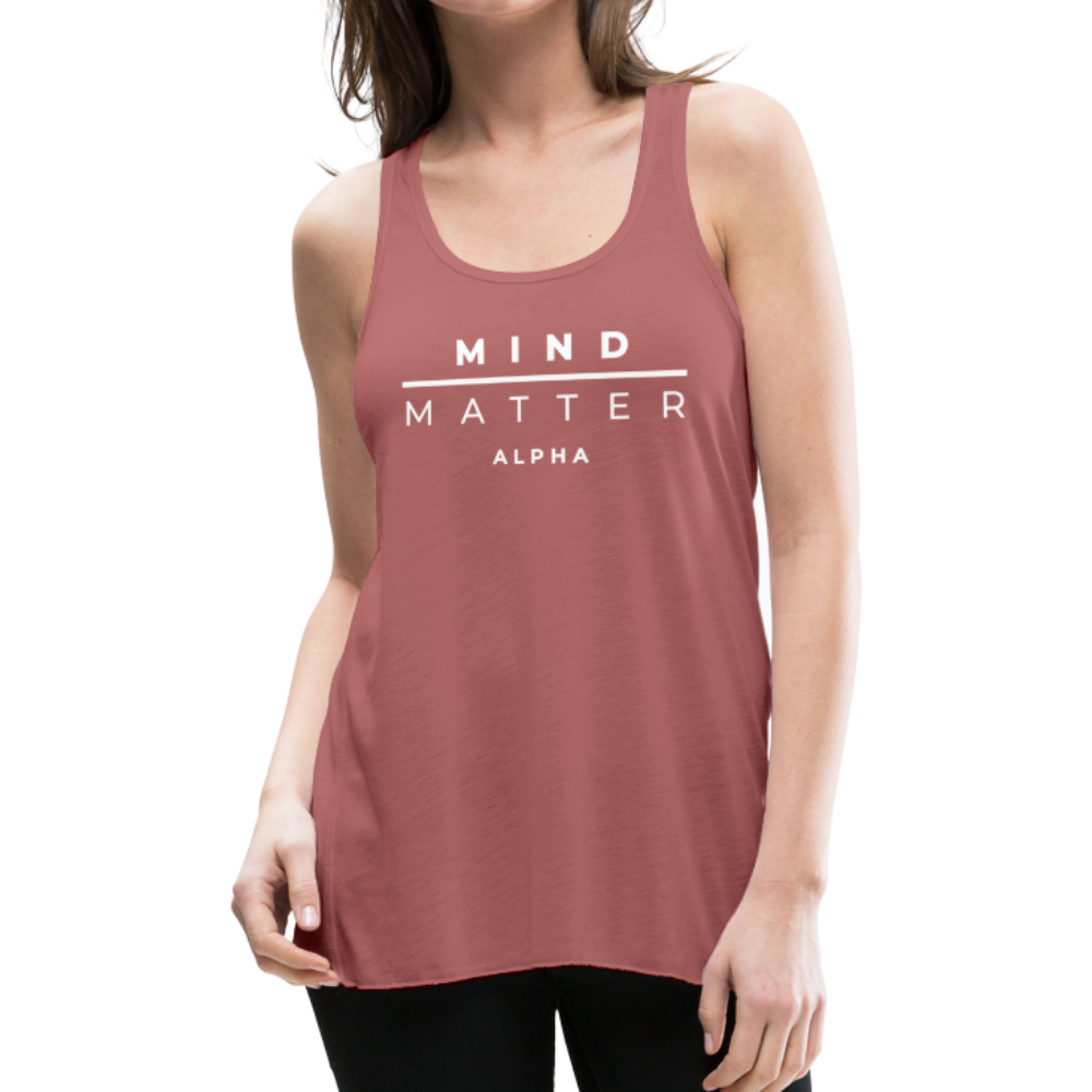 MM Alpha- Women's Flowy Tank Top by Bella - mauve