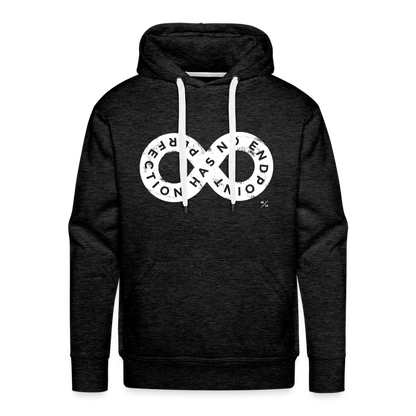 Perfection Has No Endpoint- Men’s Premium Hoodie - charcoal grey