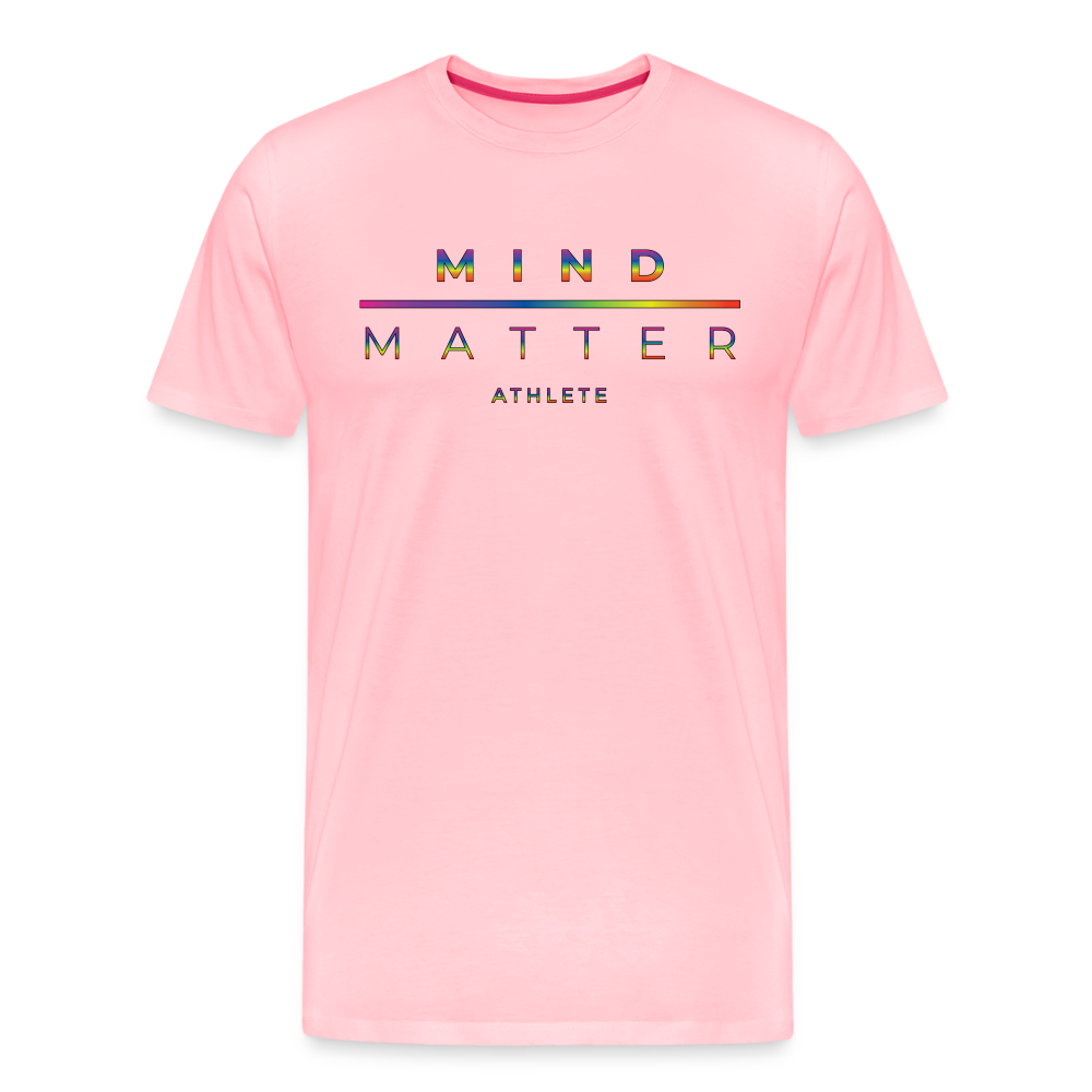 MM Athlete Rainbow- Men's Premium T-Shirt - pink