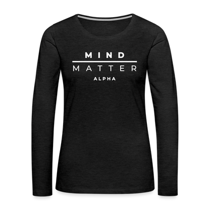 MM Alpha- Women's Premium Long Sleeve T-Shirt - charcoal grey