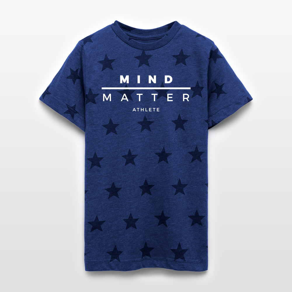 MM Athlete - Kid's 5 Star Print T-Shirt - royal star