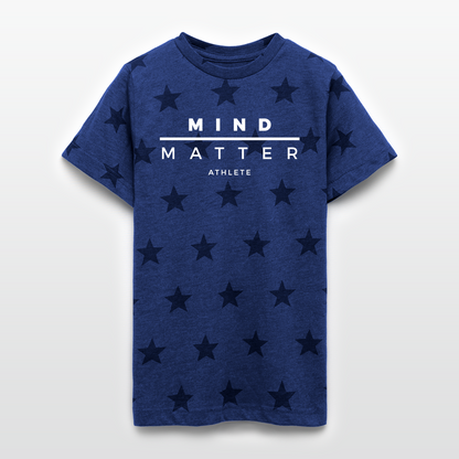 MM Athlete - Kid's 5 Star Print T-Shirt - royal star