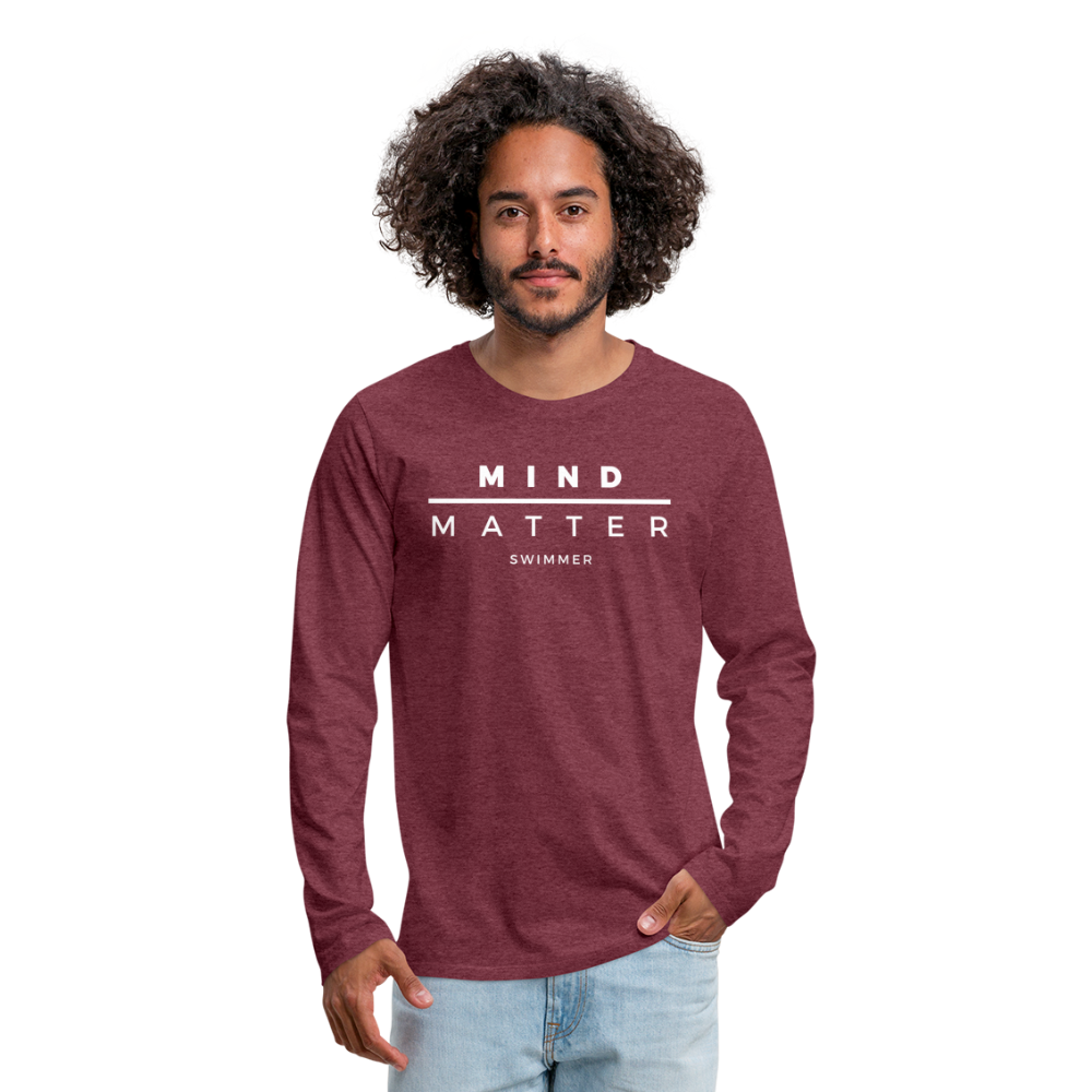 MM Swimmer- Men's Premium Long Sleeve T-Shirt - heather burgundy