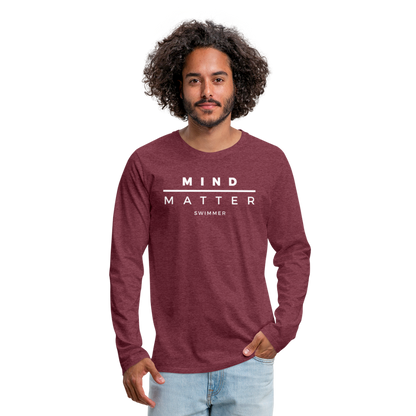 MM Swimmer- Men's Premium Long Sleeve T-Shirt - heather burgundy
