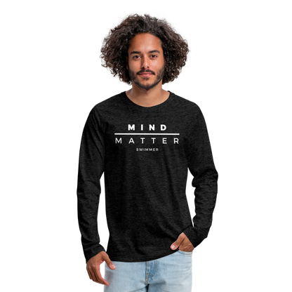 MM Swimmer- Men's Premium Long Sleeve T-Shirt - charcoal grey